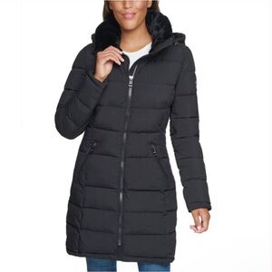 Andrew Marc Women's Charcoal Puffer Jacket